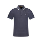 Blue Cotton Men's Polo-Shirt