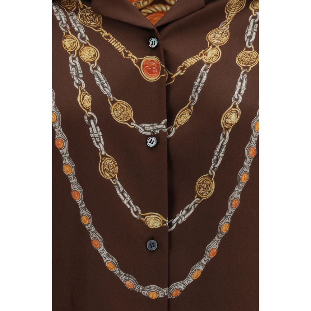 Brown Fabric Pattern Shirt