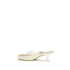 Beige Polyurethane Platform Sandals