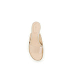 Beige Polyurethane Platform Sandals