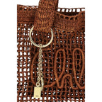 Brown Raffia Shoulder Bag
