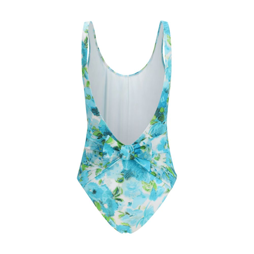 Blue Polyamide One-Piece Swimsuit