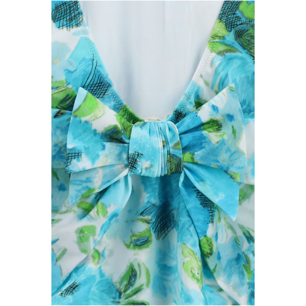 Blue Polyamide One-Piece Swimsuit