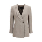 Beige Linen Blazer