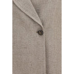 Beige Linen Blazer