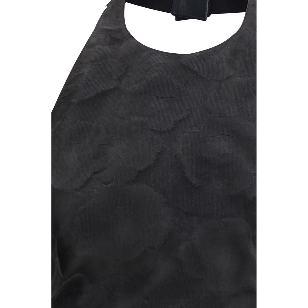 Black Silk Pattern Shirt