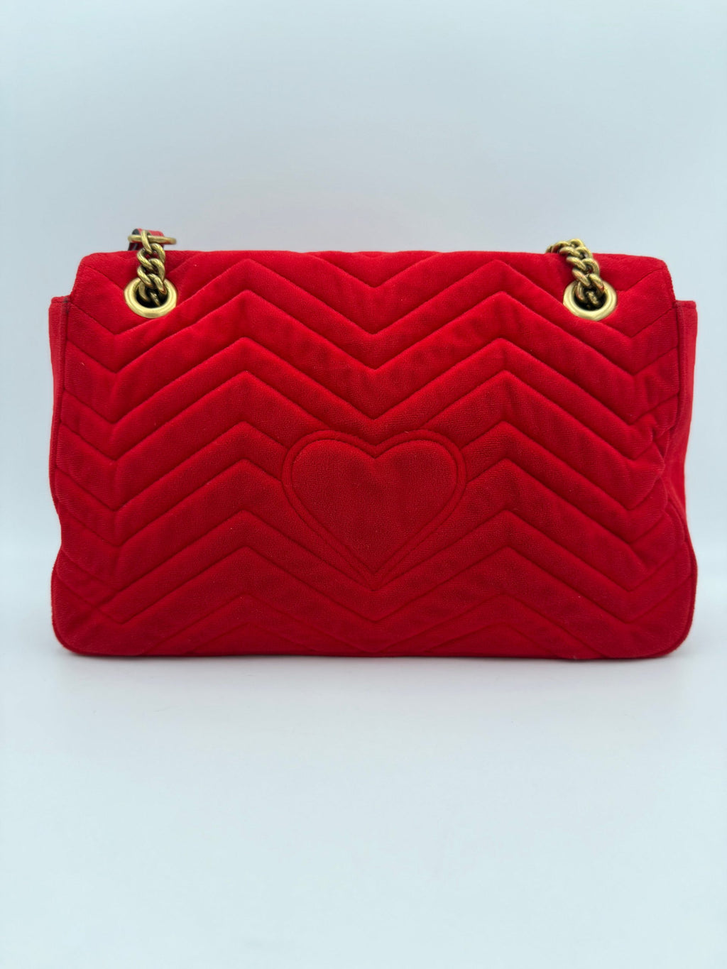 GUCCI MARMONT Red Velvet Handbag