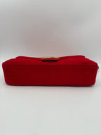GUCCI MARMONT Red Velvet Handbag
