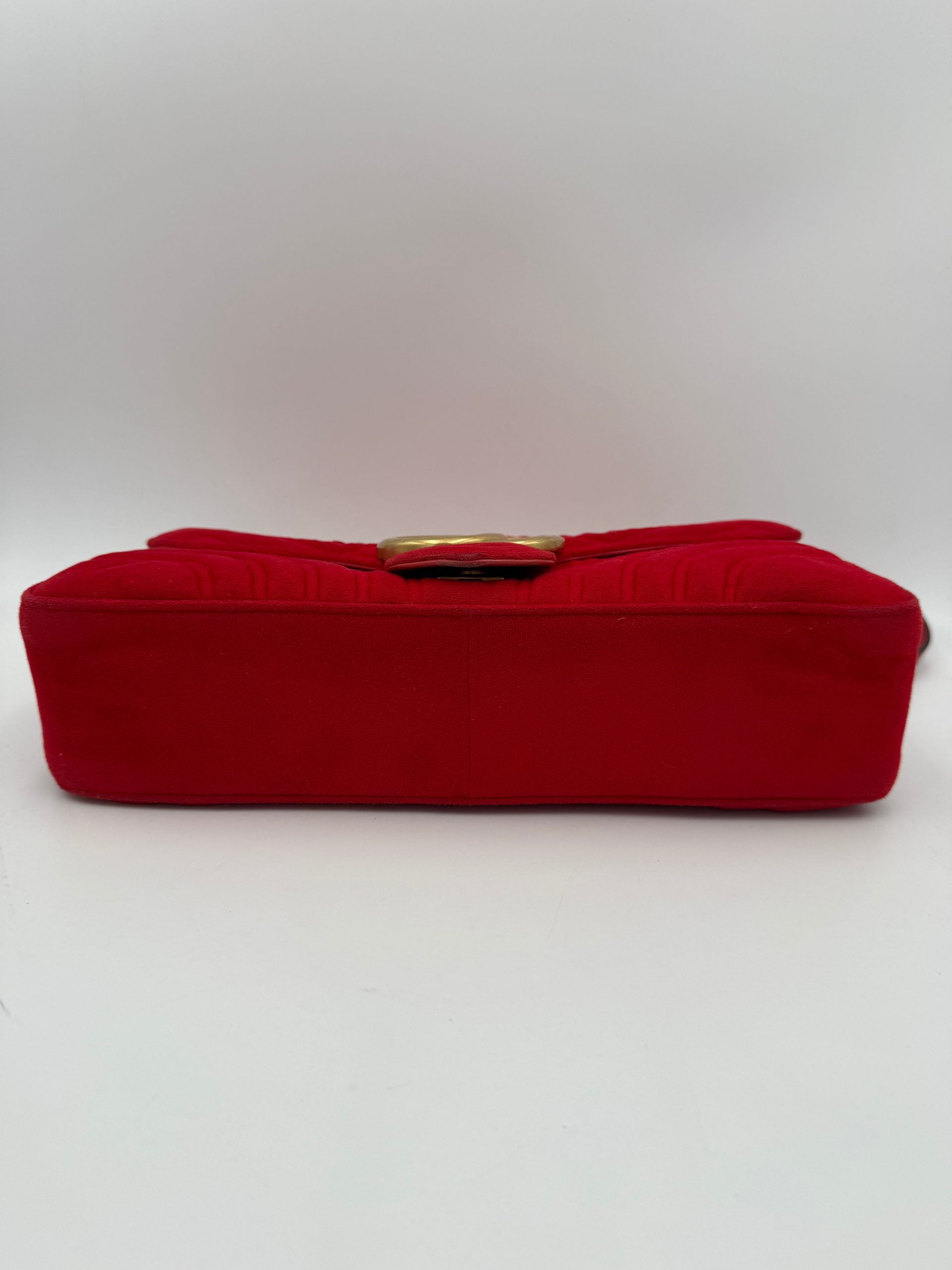 GUCCI MARMONT Red Velvet Handbag