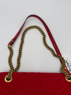 GUCCI MARMONT Red Velvet Handbag