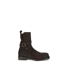 Brown Calf Leather Bos Taurus Lace-Up Boots