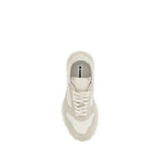 Beige Calf Leather Bos Taurus Platform Sneakers