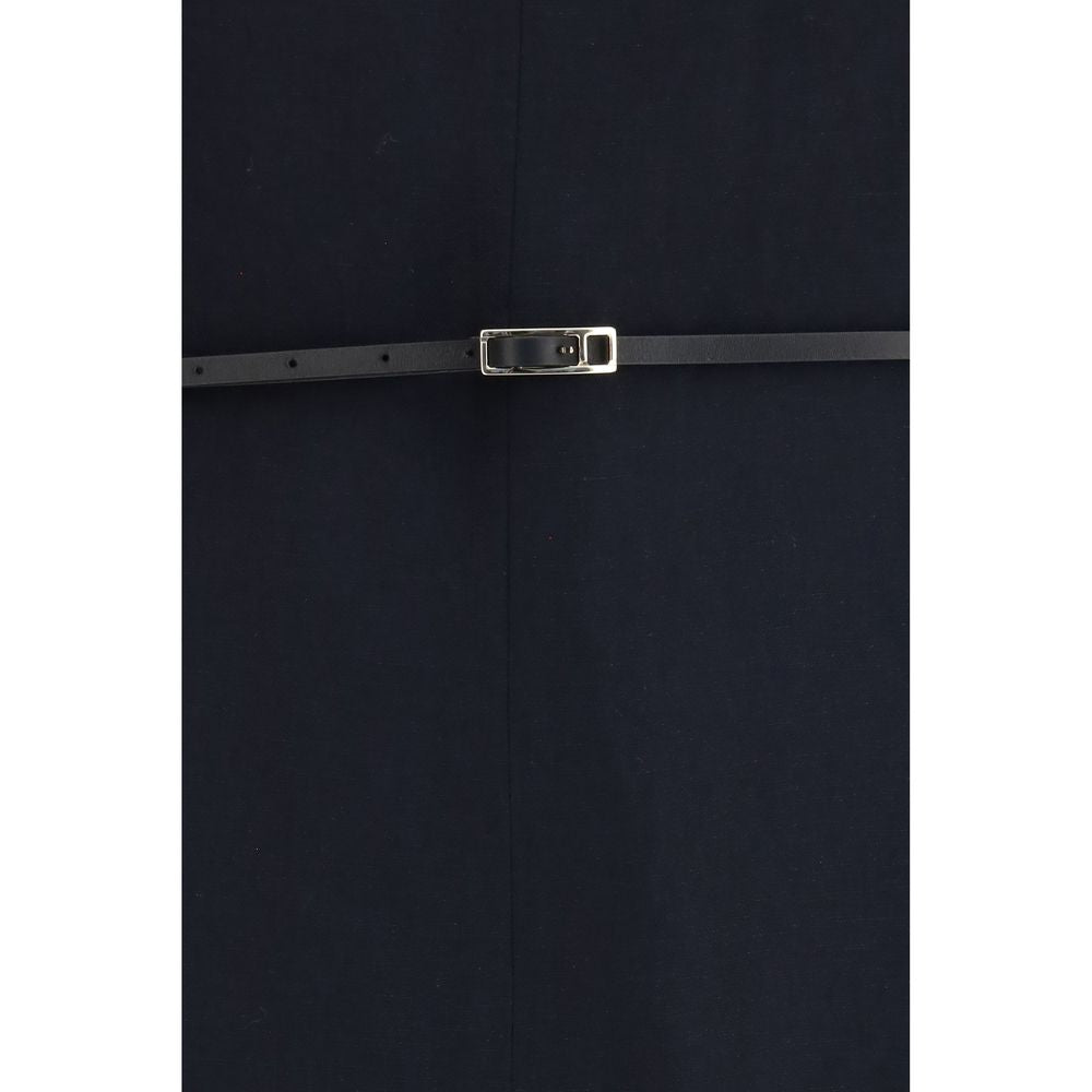 Blue Viscose Long Dress