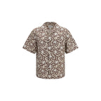 Brown Cotton Pattern Shirt