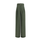 Bicolor Linen Casual Pants