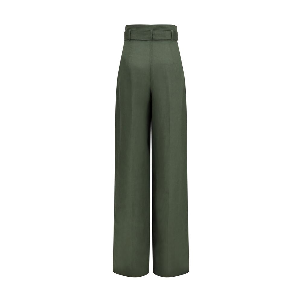 Bicolor Linen Casual Pants