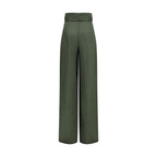 Bicolor Linen Casual Pants
