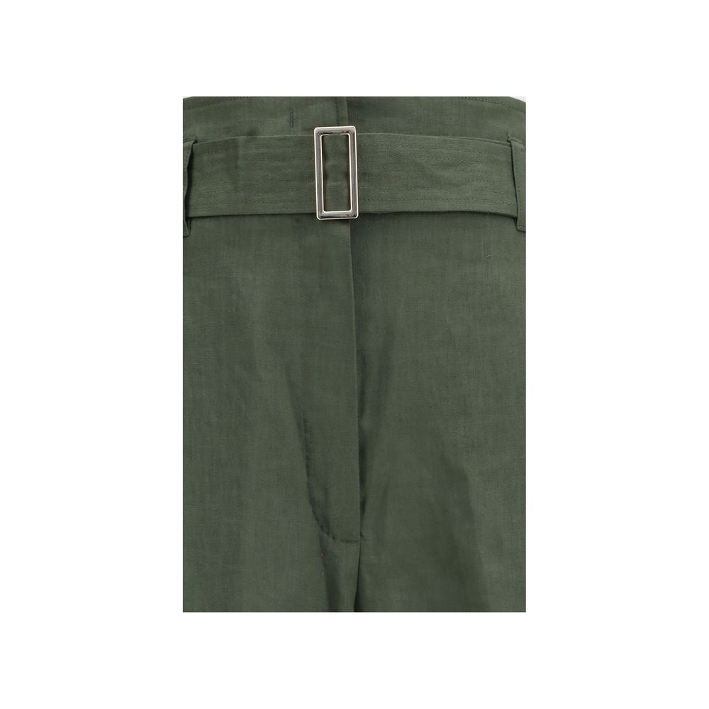 Bicolor Linen Casual Pants