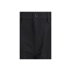Black Cotton Chino Pants