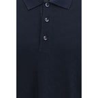 Blue Viscose Polo Shirt