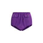 Purple Cotton Bermuda Shorts