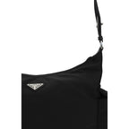 Black Recycled Polyamide Shoulder Bag