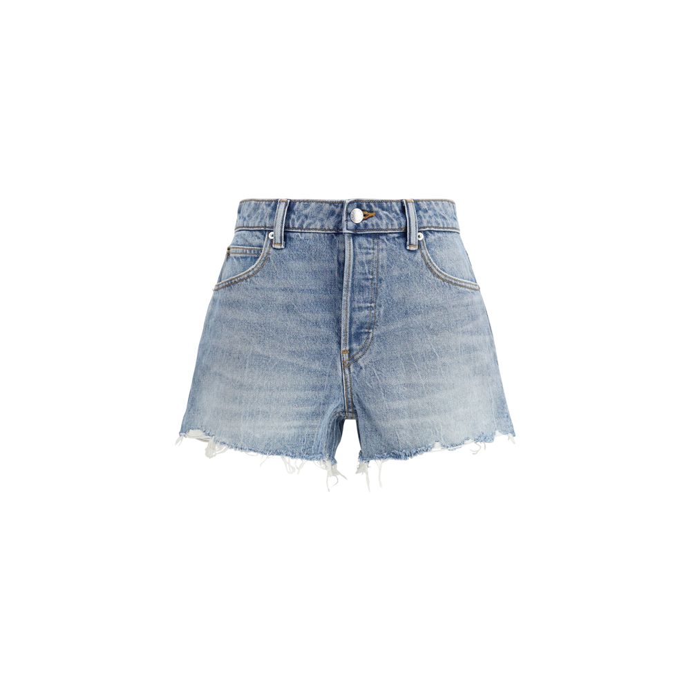 Blue Cotton Bermuda Shorts