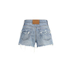 Blue Cotton Bermuda Shorts