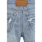 Blue Cotton Bermuda Shorts