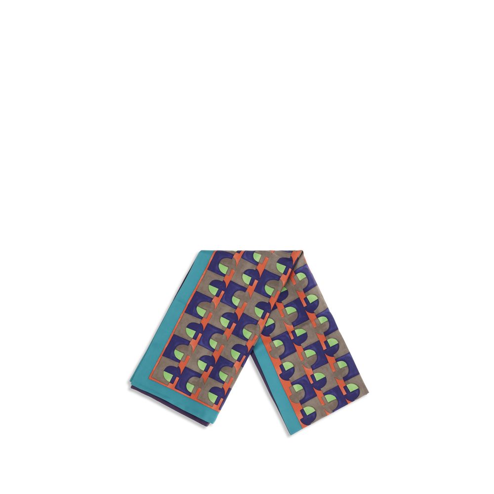 Multicolor Silk Scarf