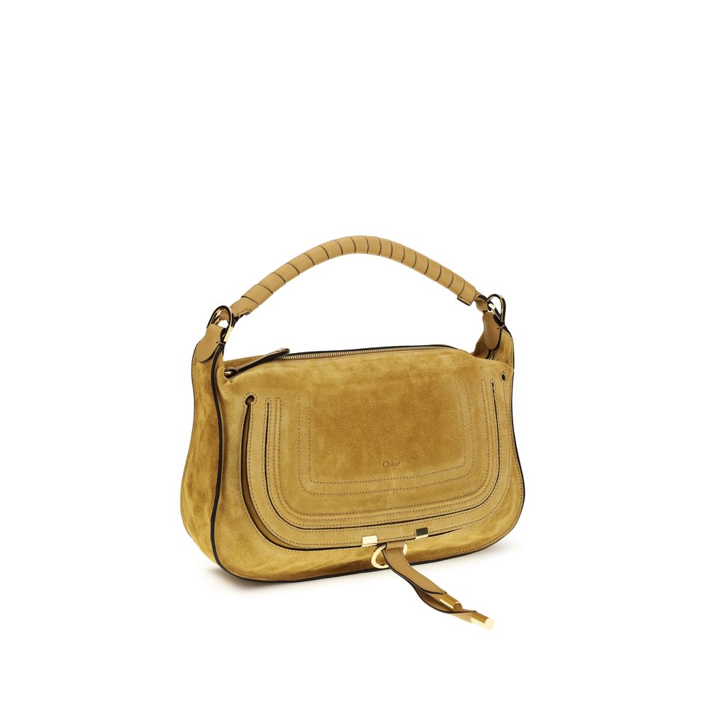 Beige Calf Leather Bos Taurus Shoulder Bag