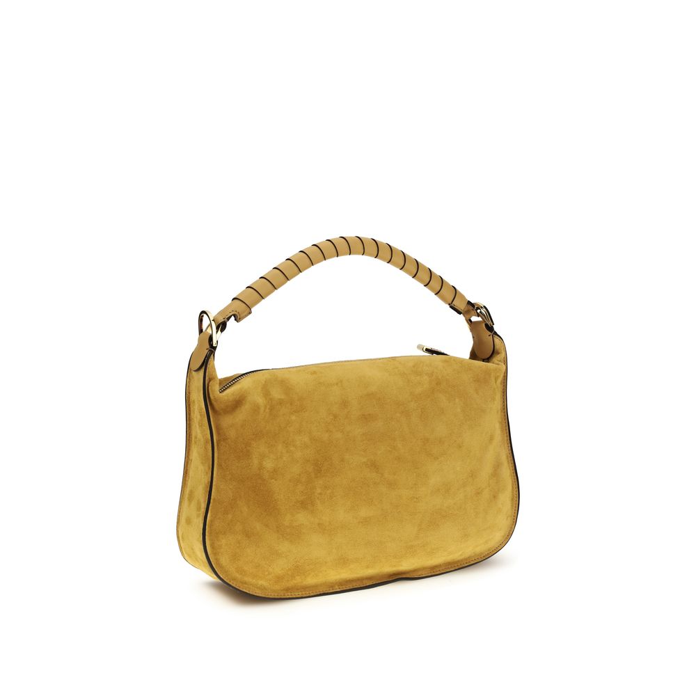 Beige Calf Leather Bos Taurus Shoulder Bag