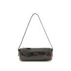 Brown Lamb Leather Shoulder Bag