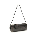 Brown Lamb Leather Shoulder Bag