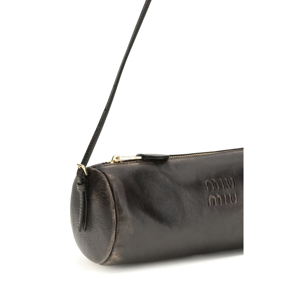 Brown Lamb Leather Shoulder Bag