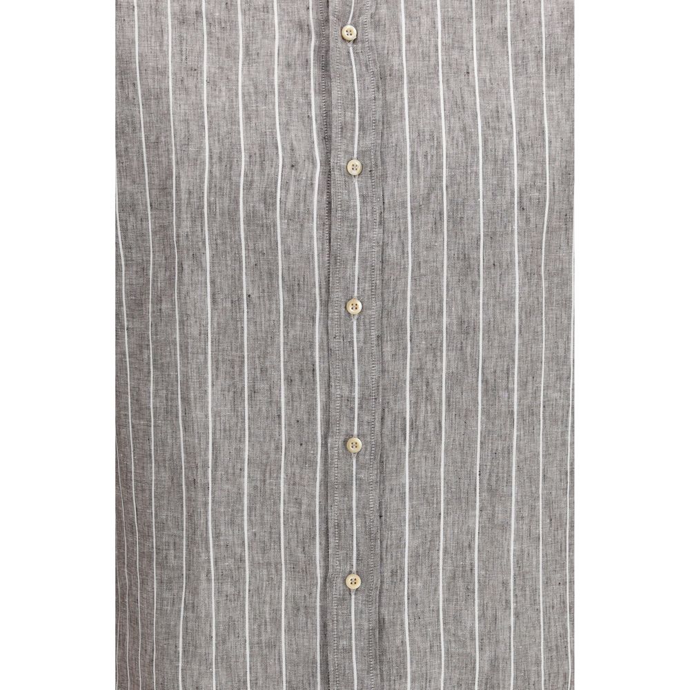 Beige Linen Dress Shirt