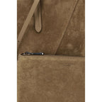 Beige Calf Leather Bos Taurus Shoulder Bag