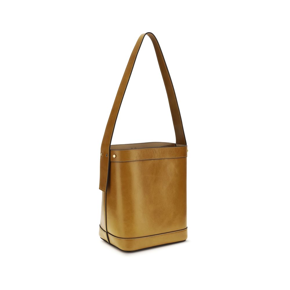 Brown Calf Leather Bos Taurus Backet Bag