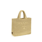 Beige Raffia Shoulder Bag