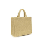 Beige Raffia Shoulder Bag
