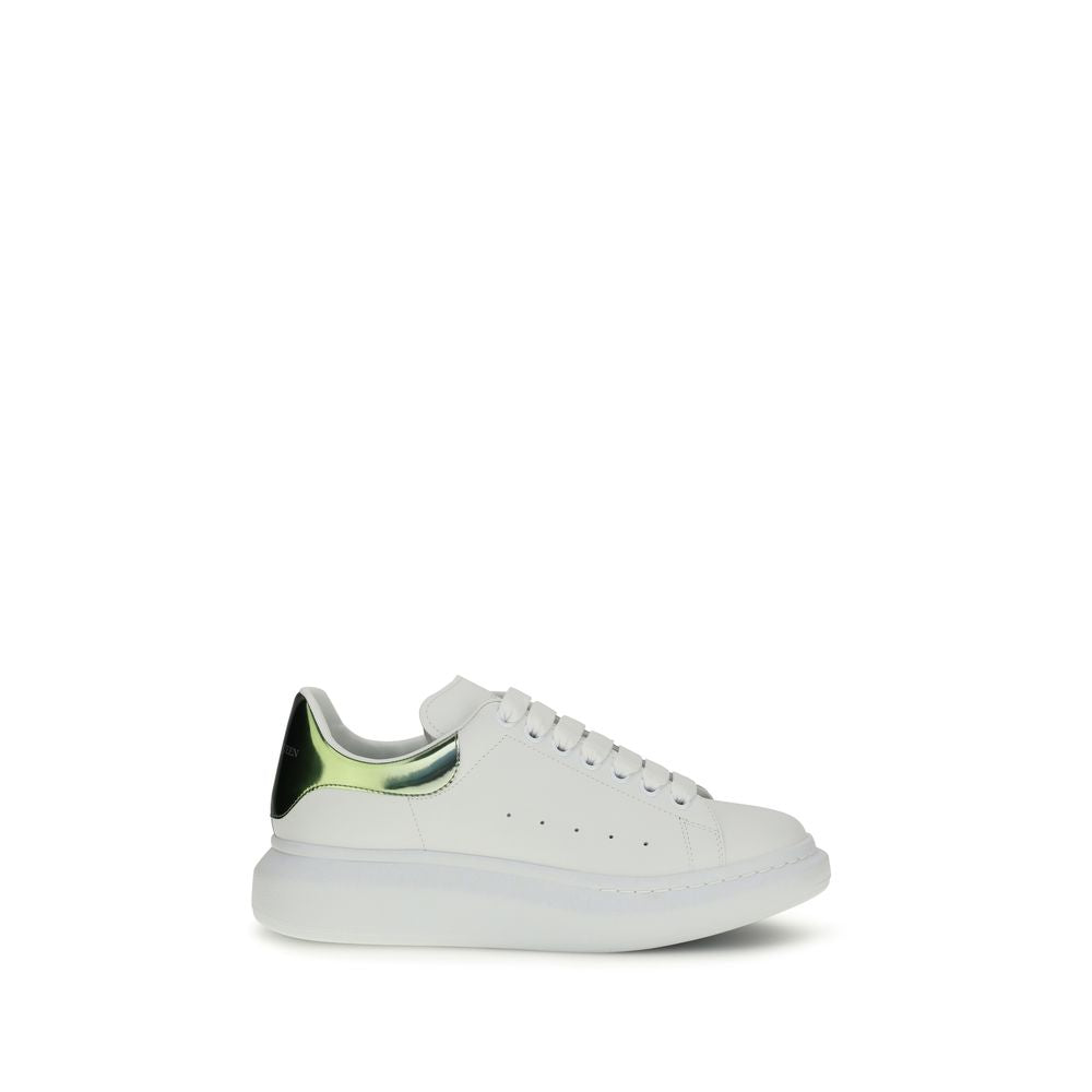 White Calf Leather Bos Taurus Platform Sneakers