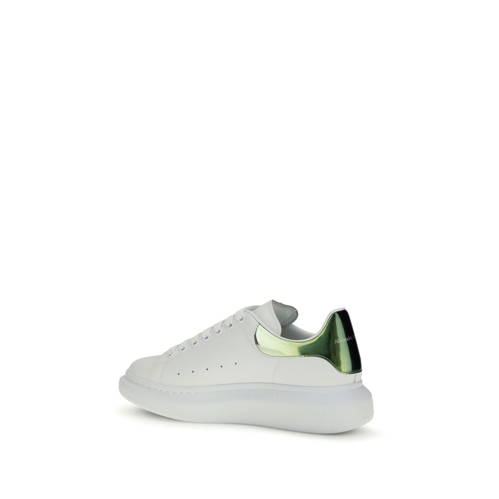White Calf Leather Bos Taurus Platform Sneakers