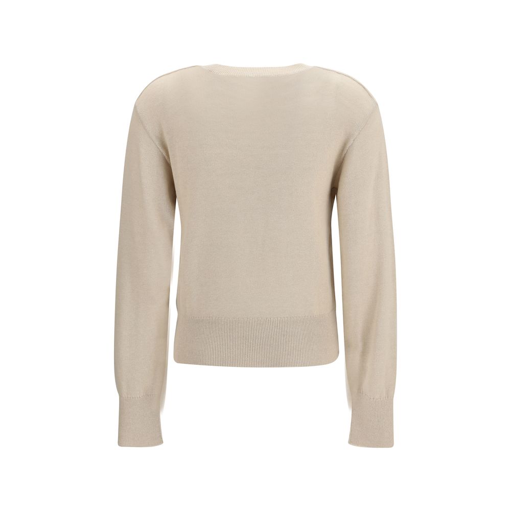Beige Polyester Sweatshirt
