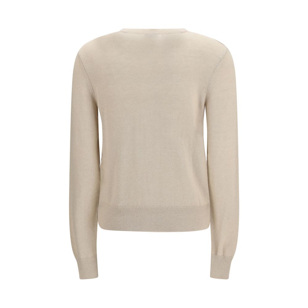 Beige Polyester Cardigan