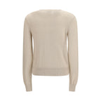 Beige Polyester Cardigan