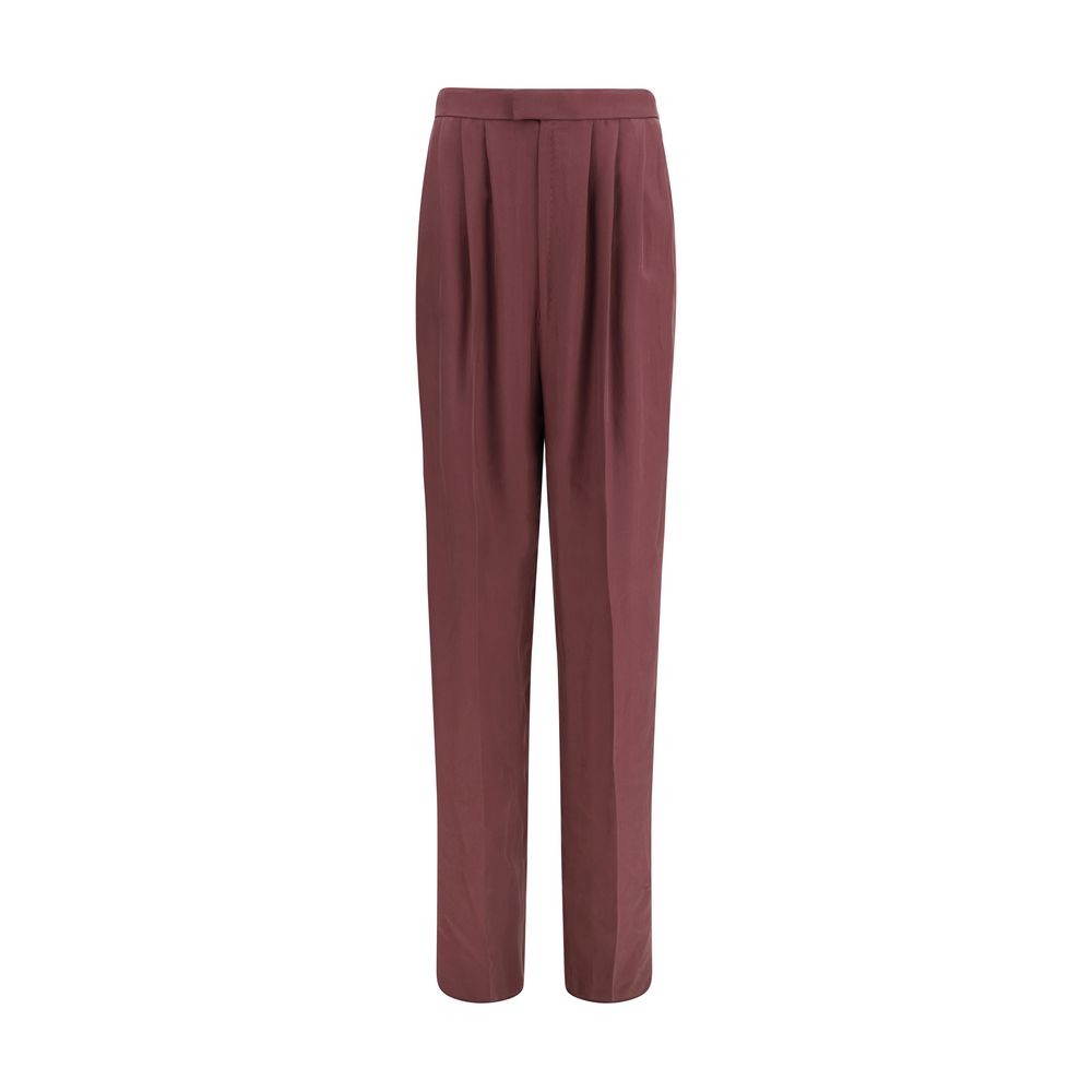 Purple Silk Dress Pants