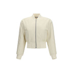 Beige Polyester Bomber