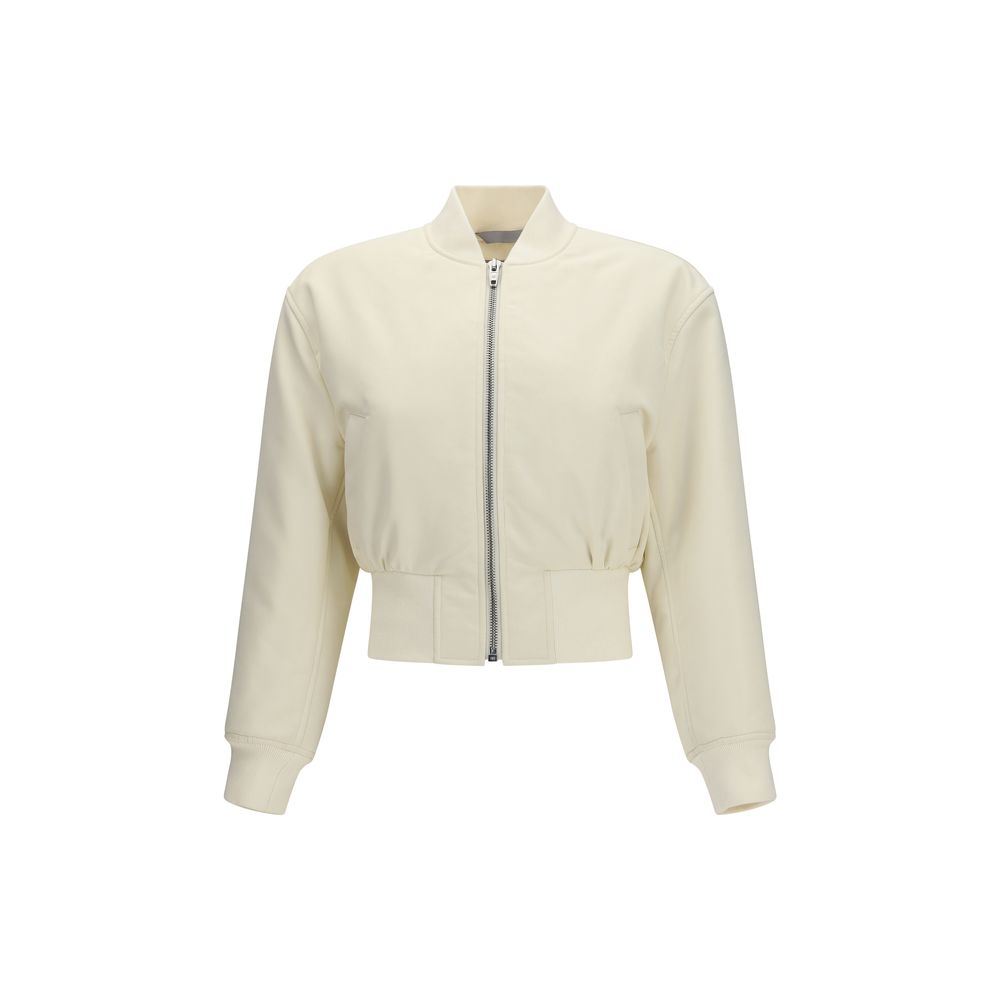 Beige Polyester Bomber