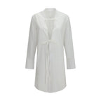 White Cotton Casual Dress