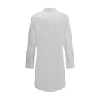 White Cotton Casual Dress